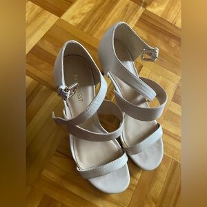 Nine West Women's Beige Strappy Heels